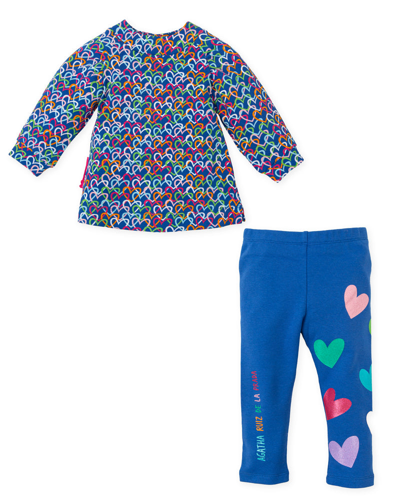 CONJUNTO NIÑA MULTICOLOR